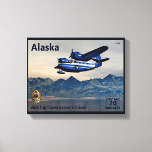Grumman G-21 Goose - Alaska Postage Canvas Afdruk