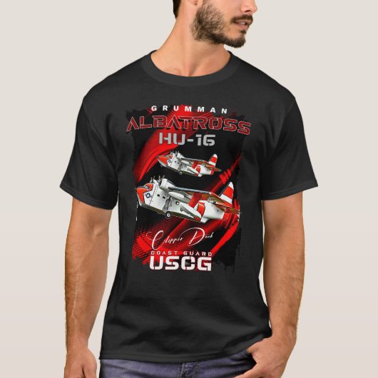 Grumman HU-16 Albatross Coast Guard Vliegtuig T-shirt (Voorkant)