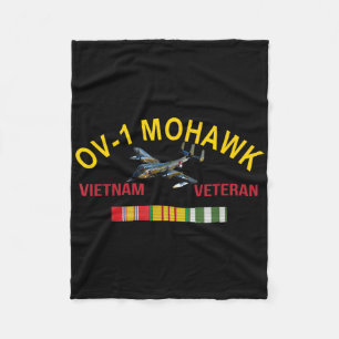 Grumman Ov-1 Mohawk Vietnam Veteraan Ov-1 Vliegtui Fleece Deken