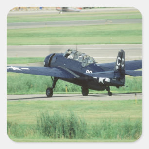Grumman TBF/TBM Avenger marine torpedobommenwerper Vierkante Sticker