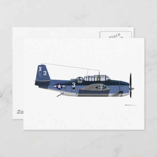 Grumman TBM Avenger Briefkaart (Voorkant / Achterkant)