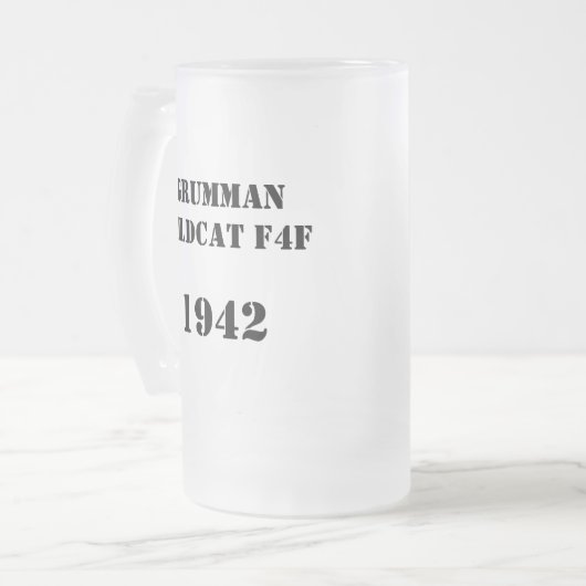 Grumman Wildcat F4F, 1942 Matglas Bierpul (Voorkant links)