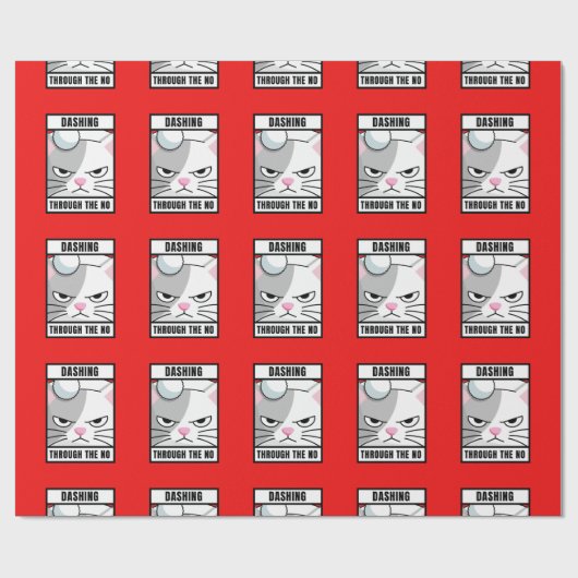 GRUMP CAT KERSTINPAKPAPIER CADEAUPAPIER (Vlak)