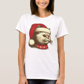 Grump Christmas Cat T-shirt (Voorkant)
