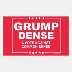 GRUMP DENSE 2016 - Een stem tegen gezond verstand Rechthoekige Sticker
