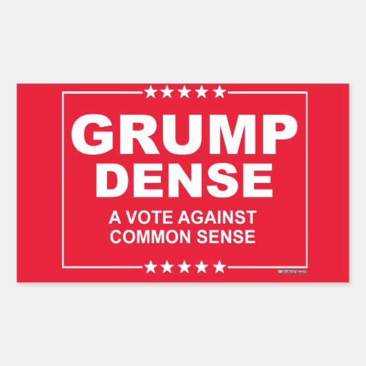 GRUMP DENSE 2016 - Een stem tegen gezond verstand Rechthoekige Sticker (Voorkant)