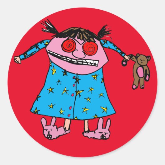 Grump Girl Sticker (Voorkant)