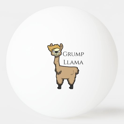 Grump Llama Ping-Pong Ball (Achterkant)