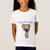 Grump Llama "Stop the Spit" Girls T-Shirt (Voorkant)
