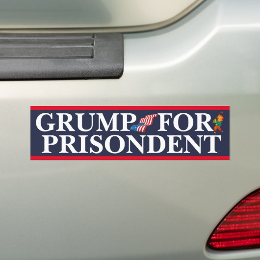 GRUMP VOOR GEVANGENE BUMPERSTICKER (Op auto)