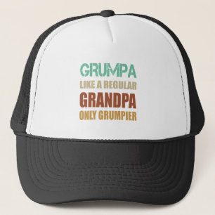 Grumpa als een gewone opa... maar alleen een bruid trucker pet