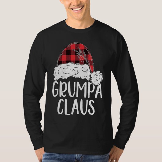 Grumpa Claus Christmas Costume  Santa Matching Fam T-shirt (Voorkant)