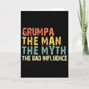 Grumpa De Man De Mythe Door Invloed Grappig Vintag Kaart