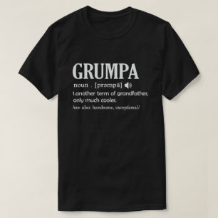 Grumpa Definition Funny Betekenis Funny Grandpa Gi T-shirt