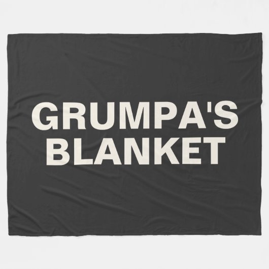 Grumpa | Funny Gag Gift for Grumpy Grandpa Fleece Deken (Voorkant (Horizontaal))