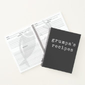 Grumpa | Funny Grumpy Grandpa Black White Recipe Notitieboek (Binnen)