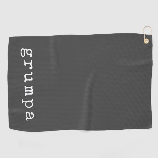 Grumpa Funny Grumpy Grandpa in Black and White Golfhanddoek (Horizontaal)