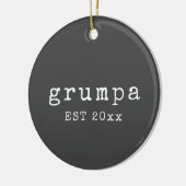 Grumpa | Funny Grumpy Grandpa in zwart-wit Keramisch Ornament (Links)