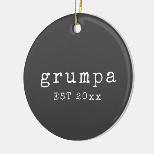 Grumpa | Funny Grumpy Grandpa in zwart-wit Keramisch Ornament (Links)