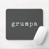 Grumpa | Funny Grumpy Grandpa in zwart-wit Muismat (Met muis)