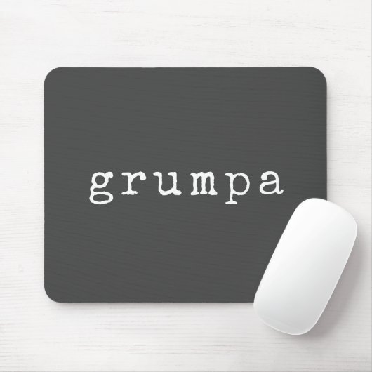 Grumpa | Funny Grumpy Grandpa in zwart-wit Muismat (Met muis)