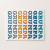 Grumpa | Funny Grumpy Grandpa Retro Text Design Legpuzzel (Horizontaal)
