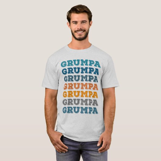 Grumpa Funny Grumpy Grandpa  Text Design T-shirt (Voorkant volledig)