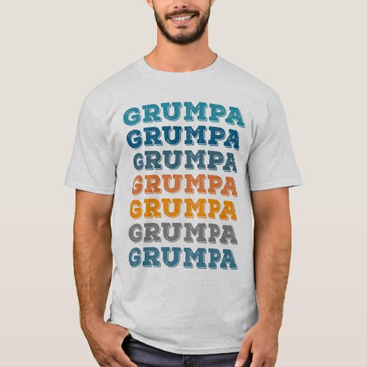 Grumpa Funny Grumpy Grandpa  Text Design T-shirt (Voorkant)