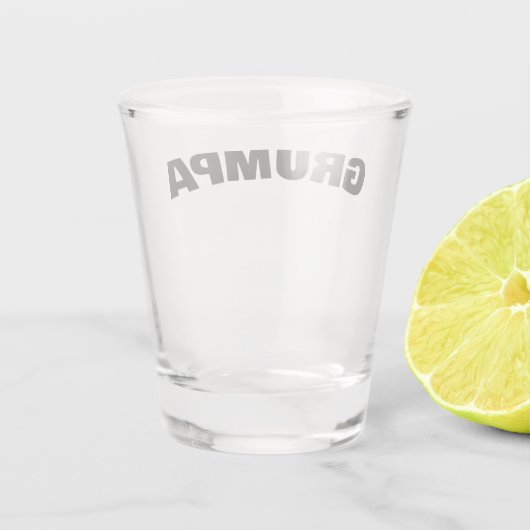 Grumpa Funny Grumpy Opa Custom Vaderdag Shot Glas (Achterkant)