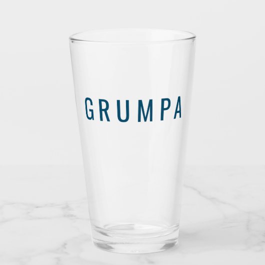 Grumpa Funny Novelty voor Grumpy Grandpa Graphic Glas (Voorkant)