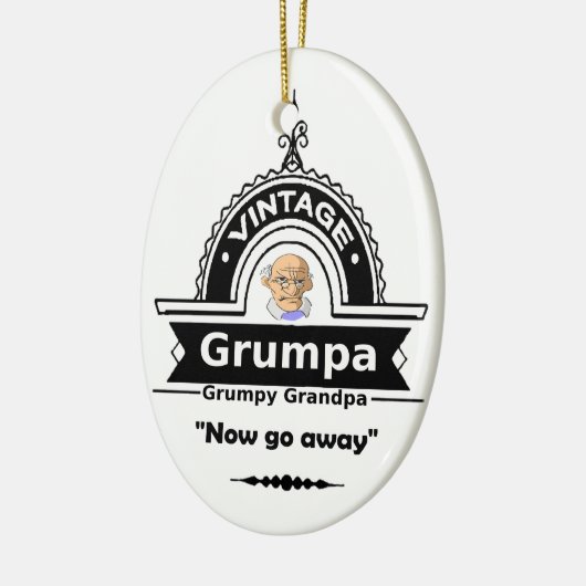 Grumpa Grumpier Grandpa Grandfather Fun Quote Keramisch Ornament (Links)