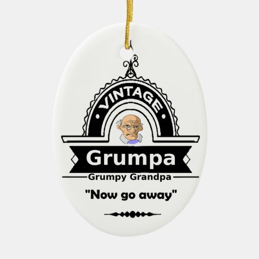 Grumpa Grumpier Grandpa Grandfather Fun Quote Keramisch Ornament (Voorkant)