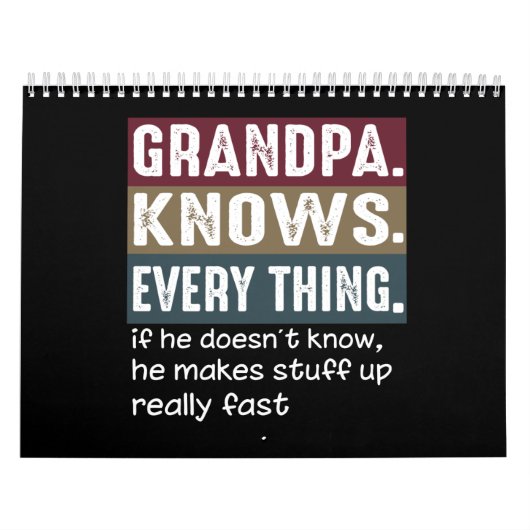Grumpa Lover| Opa kent alles Kalender (Hoes)