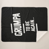 Grumpa om opnieuw te zijn | Grootvader Gift Sherpa Deken (Voorkant (horizontaal))