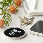 Grumpa om opnieuw te zijn | Grootvader Gift Sleutelhanger (Zijkant)