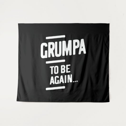 Grumpa om opnieuw te zijn | Grootvader Gift Wandkleed (Voorkant (horizontaal))