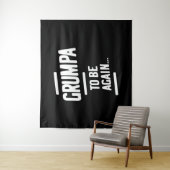 Grumpa om opnieuw te zijn | Grootvader Gift Wandkleed (In situ)