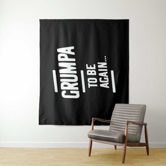 Grumpa om opnieuw te zijn | Grootvader Gift Wandkleed (In situ)