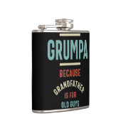 Grumpa omdat grootvader voor oude jongens is heupfles (Rechts)