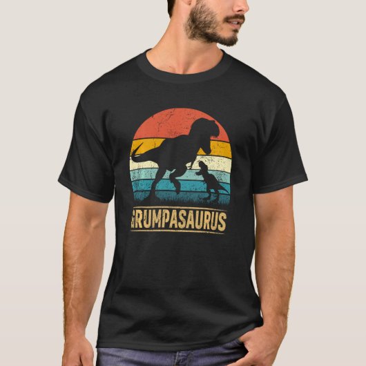 Grumpa Saurus Rex Dinosaur Grumpasaurus Funny Fath T-shirt (Voorkant)