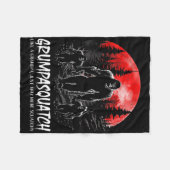 Grumpa Squatch Funny Bigfoot Dad Sasquatch Yeti Fa Fleece Deken (Voorkant (Horizontaal))