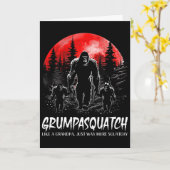 Grumpa Squatch Grappige Bigfoot Vader Sasquatch Ye Kaart (Gele Bloem)