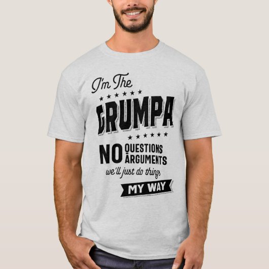 Grumpa Way Funny Grandpa Vaderdag T-shirt (Voorkant)