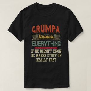 Grumpa Weet Alles Funny Opa Cadeau T-shirt