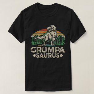 Grumpasaurus Dinosaur Grandpa Saurus Vaderdag T-shirt