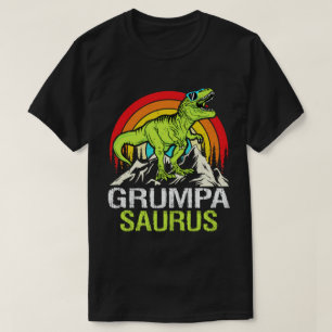 Grumpasaurus Dinosaur Grandpa Saurus Vaderdag T-shirt