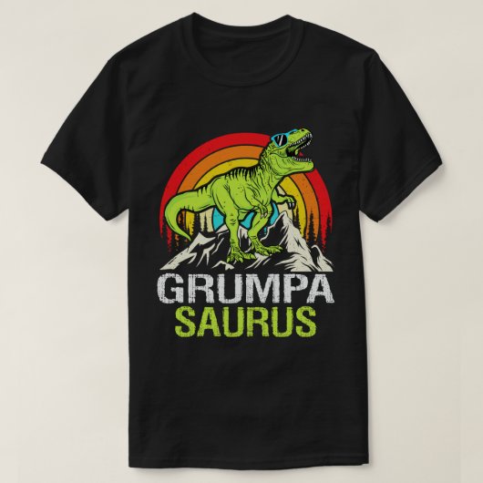 Grumpasaurus Dinosaur Grandpa Saurus Vaderdag T-shirt (Design voorkant)