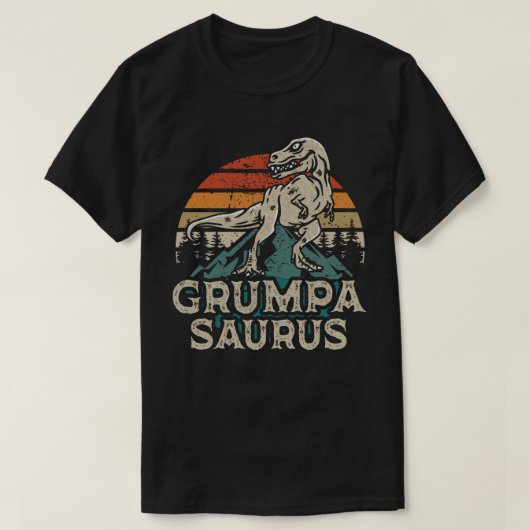 Grumpasaurus Dinosaur Grandpa Saurus Vaderdag T-shirt (Design voorkant)