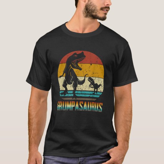 Grumpasaurus Grumpa Saurus T Rex Dinosaurus T-shirt (Voorkant)