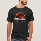 GRUMPASAURUS GRUMPY OUD MAN GRAP DINOSAURUS T-SHIRT (Voorkant)